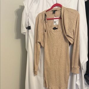 Forever 21 Beige Ribbed Knit Set